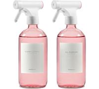 MaisoNovo Bottiglia spray per capelli - 500 ml Rosa x 2 con 16 etichette