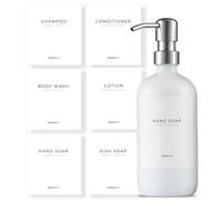 MaisoNovo Etichette impermeabili per bottiglie dal design moderno - Confezione mista da 6 pezzi