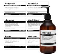 MaisoNovo Etichette impermeabili per bottiglie dal design vintage - Confezione mista da 6 pezzi