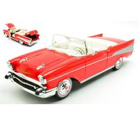 MAISTO 1/18 CHEVROLET BEL AIR CABRIO 1957 ROSSO 1:18 MODELLINO AUTO STATICO