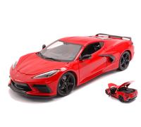 MAISTO 1/18 CHEVROLET CORVETTE STINGRAY 2020 ROSSO MODELLINO STATICO DIECAST