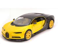 MAISTO 1/24 BUGATTI CHIRON 2018 GIALLO MODELLISMO MODELLINO STATICO DIECAST