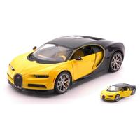 MAISTO 1/24 BUGATTI CHIRON GIALLO/NERO MODELLISMO MODELLINO STATICO DIECAST