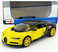 MAISTO 1/24 BUGATTI CHIRON LE PATRON 2016 GIALLO NERO MODELLINO STATICO DIECAST