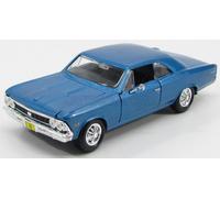 MAISTO 1/24 CHEVROLET CHEVELLE SS 396 1966 BLU MODELLINO STATICO DIECAST