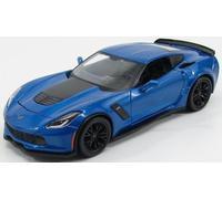 MAISTO 1/24 CHEVROLET CORVETTE Z06 C7 COUPE 2015 BLU MODELLINO STATICO DIECAST