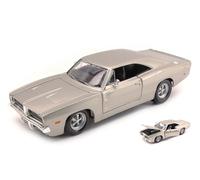MAISTO 1/24 DODGE CHARGER R/T 1969 ARGENTO MODELLINO STATICO DIECAST