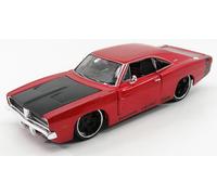 MAISTO 1/24 DODGE CHARGER R/T COUPE 1969 ROSSO NERO MODELLINO STATICO DIECAST