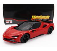 MAISTO 1/24 FERRARI SF90 STRADALE HYBRID 2019 ROSSO MODELLINO STATICO DIECAST