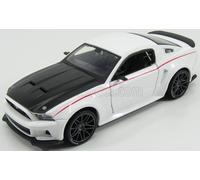 MODELLINO AUTO STATICO MAISTO FORD MUSTANG COUPE STREET RACER 2014 BIANCO 1/24