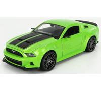 MAISTO 1/24 FORD MUSTANG COUPE STREET RACER 2014 VERDE MODELLINO STATICO DIECAST