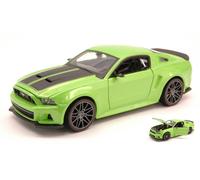 MAISTO 1/24 FORD MUSTANG STREET RACER 2014 VERDE MODELLINO STATICO DIECAST
