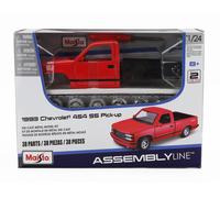MAISTO 1/24 KIT CHEVROLET 454 SS PICK UP 1993 ROSSO MODELLINO STATICO DIECAST