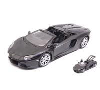 MAISTO 1/24 LAMBORGHINI AVENTADOR ROADSTER 2012 NERO MODELLINO STATICO DIECAST