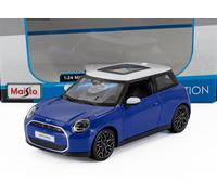 MAISTO 1/24 MINI COOPER SE J01 2024 BLU BIANCO MODELLINO STATICO DIECAST