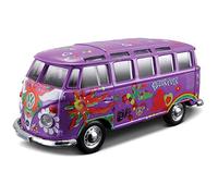 VW T1 Samba Bus Hippie Line Lilla Modellino Auto 1:25 1:24 Maisto