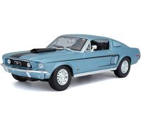 Ford MUSTANG Gt Cobra Jet Fastback 1968 Blu Metallizzato Modellino 1:18 Maisto