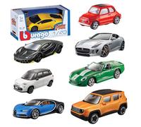LIRY Collezione 24 Auto Assortite Burago Street Fire Scala 1:43 Display Da Banco