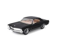 Maisto Buick Riviera (1965): modello auto in scala 1:24, cofano e porte mobili, nero (531214BK)
