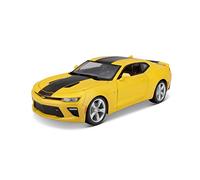 Maisto Chevrolet Camaro SS 'Bumblebee': modellino con sospensioni, scala 1:18, porte e cofano mobili, modello finito, orientabile, 24 cm, giallo