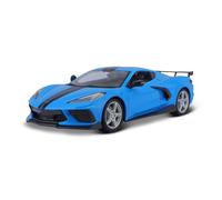 Chevrolet Corvette Stingray C8 High Wing 2020 Blu Modellino 1:18 Maisto