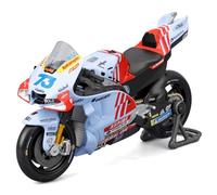 Maisto Ducati Desmosedici GP24 Moto GP Team Gresini Racing 2024 ALEX MARQUEZ 73 - Modello Moto Scala 1:18 - colore azzurro