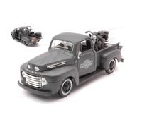 Maisto FORD F1 PICK UP 1948 W/HARLEY DAVIDSON WLA FLATHEAD MATT GREY 1:24 - MI32