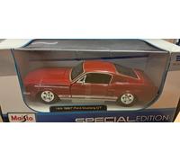 Ford MUSTANG Gt 1967 Rosso Modellino Auto 1:24 Maisto