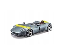Ferrari Monza Silver / Yellow Die-Cast Metal 1:12 Model Kit 39140 MAISTO