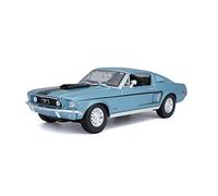 Ford MUSTANG Gt Cobra Jet Fastback 1968 Blu Metallizzato Modellino 1:18 Maisto