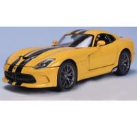 MAISTO MI31128Y DODGE VIPER GST 2013 YELLOW W/BLACK STRIPES 1:18 Modellino