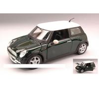 Maisto MI31219 NEW MINI COOPER 2002 GREEN W/WHITE ROOF 1:24 Modellino