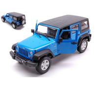 MAISTO MI31268B JEEP WRANGLER UNLIMITED 2015 BLUE 1:24 Modellino