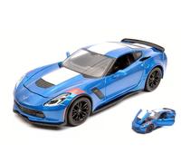 Maisto MI31516BL CHEVROLET CORVETTE GRAN SPORT 2017 BLUE W/WHITE STRIPES 1:24 Mo