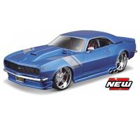 MAISTO MI32508B CHEVROLET CAMARO Z28 1968 CLASSIC MUSCLE BLUE 1:24 Modellino