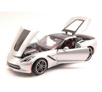 Maisto MI38132S CHEVROLET CORVETTE STINGRAY Z51 2014 SILVER EXCLUSIVE SERIES 1:1