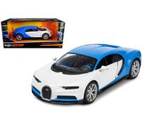 Maisto Modellino Auto Bugatti 32509 Chiron Bianco Blu Scala 1:24