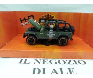 MAISTO MODELLINO AUTO CUSTOM HD JEEP WRANGLER RUBICON,COLORE VERDE,SCALA 1:27
