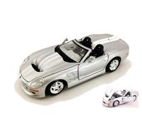 Maisto MODELLINO in Scala Compatibile con Shelby Series One 1999 Silver W/White Stripes 1:24 MI31277S