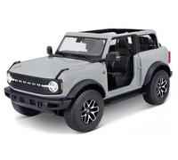 Maisto - Modello in scala 1/18 compatibile con Ford compatibile con Bronco Badlands 2021 in scala pressofusa replica miniatura (grigio)
