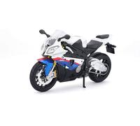 Maisto - Motocicletta Modello BMW S 1000 RR (Bianco-Blu, Scala 1:12 ) Miniatura