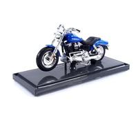 MODELLINO MOTO STATICO DIECAST HARLEY DAVIDSON FXDFSE CVO FAT BOB 2009 BLU 1/18