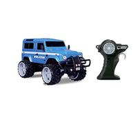 Maisto, RC Land Rover Defender Polizia 2,4GHz 1:16, fuoristrada telecomandato per bambini dagli 8 anni in su, batterie non incluse, Blu, 926905.004