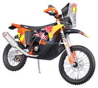MAISTO KTM 450 Red Bull Rally Dakar 2024#8 Jeffrey Herlings, rosso - Modellino di moto 1:6 fedele da collezione con sterzo e supporto di presentazione, a partire dagli 8 anni (532246)