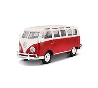 MAISTO MODELLINO VOLKSWAGEN VAN "SAMBA" SCALA 1:25 DIE-CAST METAL ROSSO/AZZURRO
