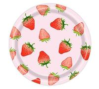 MaitianGuyou Confezione da 40 piatti di carta usa e getta a forma di fragola, per compleanni, feste, pensionamento, aperitivi, matrimoni, baby shower (fragola 3#, 22,9 cm)