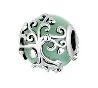 MAITONGG 925 Argento Gemme Naturali Ametista Pendente Goccia Charm Albero Malocchio Bead Fit Bracciale Collana Donna