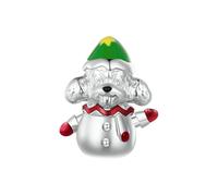 MAITONGG 925 Argento Sterlina Albero Di Natale Auto Perline Elk Fiocco Di Neve Fascino Cucciolo Gatto Ciondolo Adatto Braccialetto Fai Da Te Collana