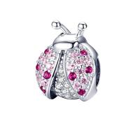 MAITONGG 925 Argento Sterlina Squisito Verde Scarabeo Elfo Ciondolo Insetto Incanti Perline Adatto Originale Braccialetto Fai Da Te Gioielli Raffinati