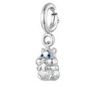 MAITONGG 925 Sterling Silver Amore Cuore Charm Bassotto Cane Pendente Viola Cristallo Lotus Perline Fit Bracciale Collana Fai Da Te Ragazza